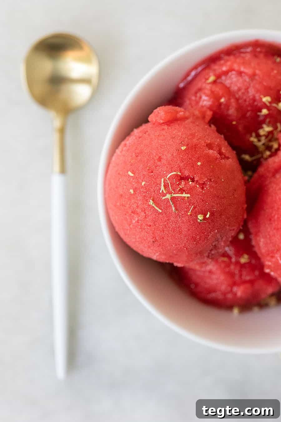 Strawberry Dessert Ideas for Entertaining Guests 10 Strawberry sorbet dessert.