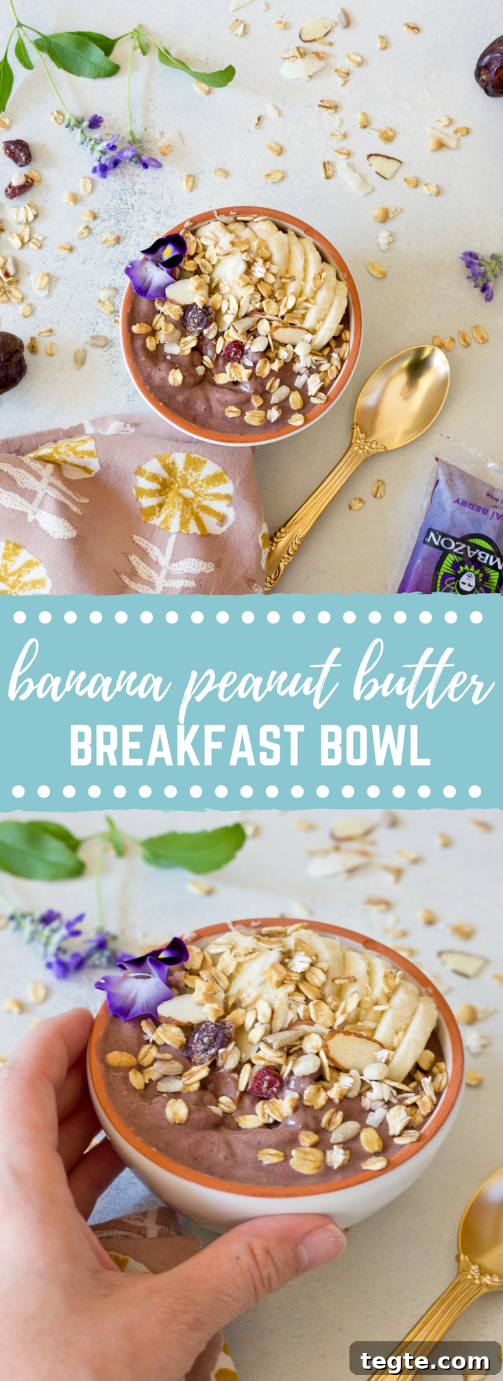 Banana and Peanut Butter Breakfast Ideas for Quick Morning Meals 10 Banana peanut butter bowl full image