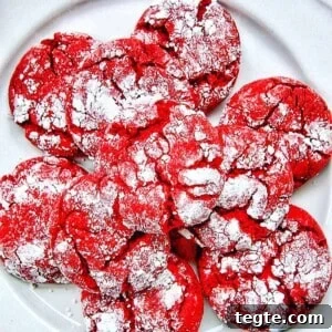 Red Velvet Crinkle Cookies