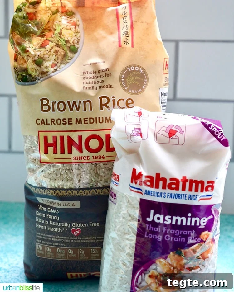 Complete Well-Stocked Pantry Shopping List for Home Cooking 4 brown rice and jasmine rice pantry staples