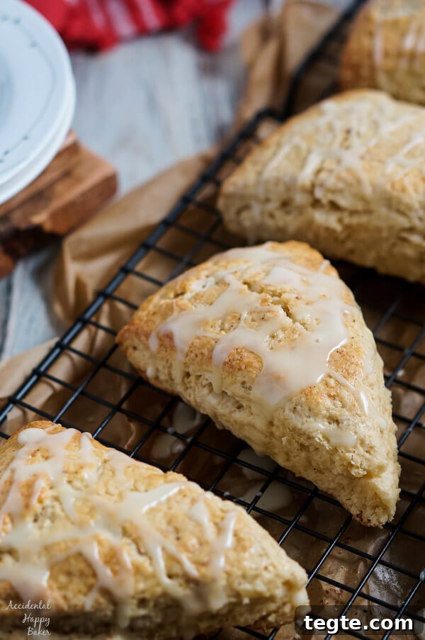 Eggnog Scones Recipe: Flaky Holiday Scones with Warm Spices 2 Eggnog Scones