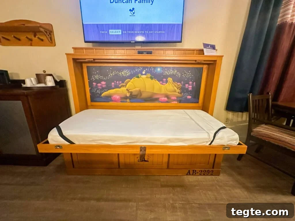 Disney’s Port Orleans Resort French Quarter: Guide, Rooms & Tips 5 Pull down Murphy Bed from Port Orleans.