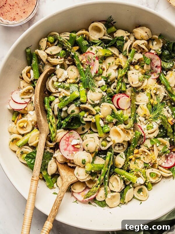 Creamy Burrata Bruschetta with Heirloom Tomatoes and Basil 13 Bowl of spring pasta salad loaded with asparagus, radish, spinach, herbs and a tangy sumac honey dressing.