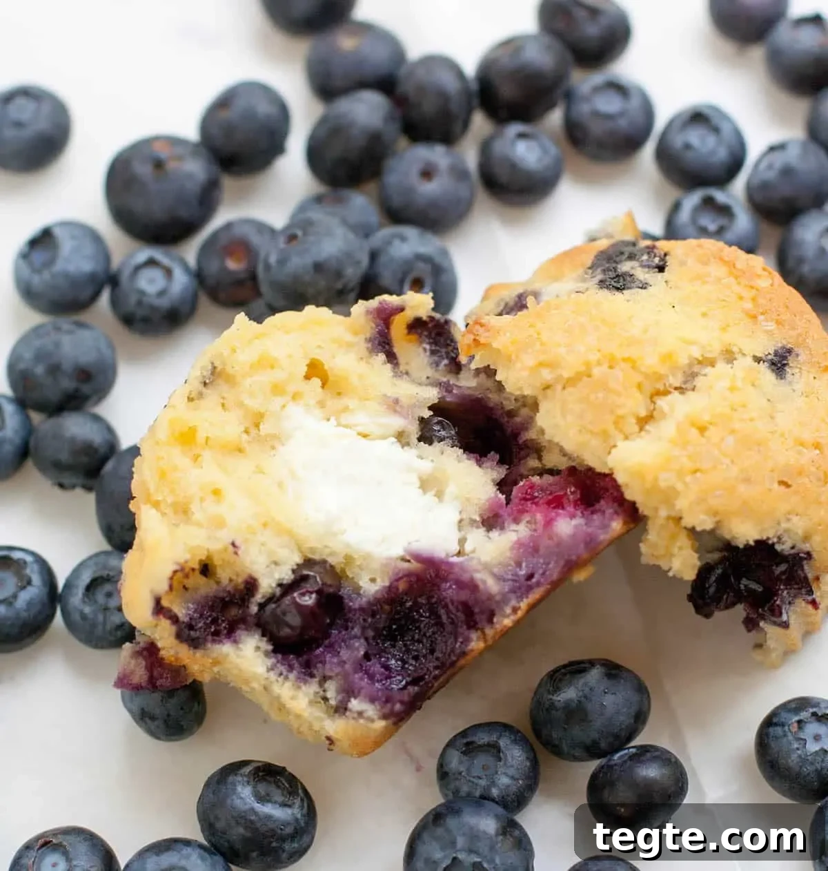 Blueberry Muffins with Cream Cheese Swirls 4 Blueberry Cream Cheese Muffins-8