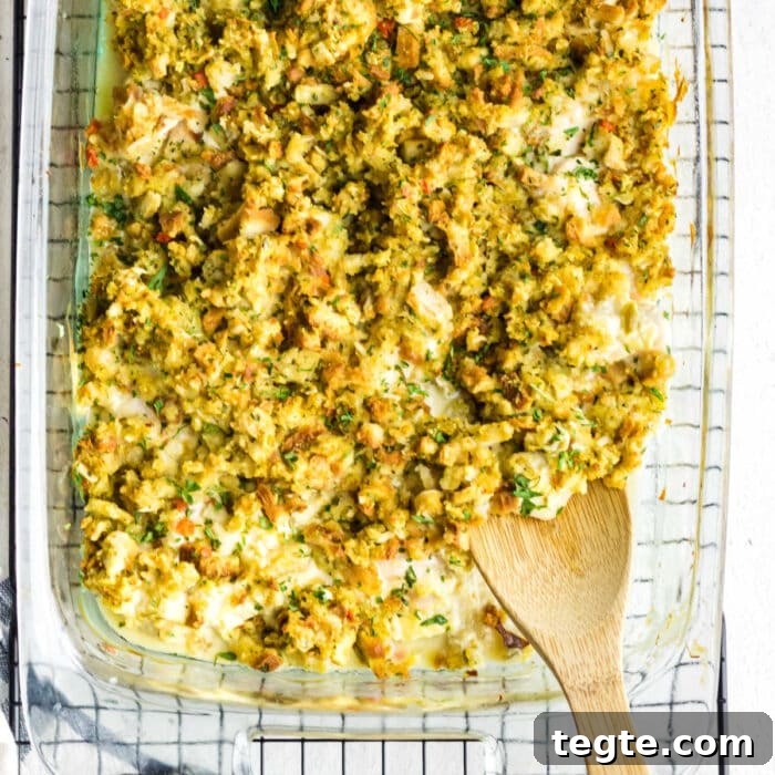 7-Day January Meal Plan: Simple Recipes for the New Year 16 Overhead view of casserole showing the texture of the topping.