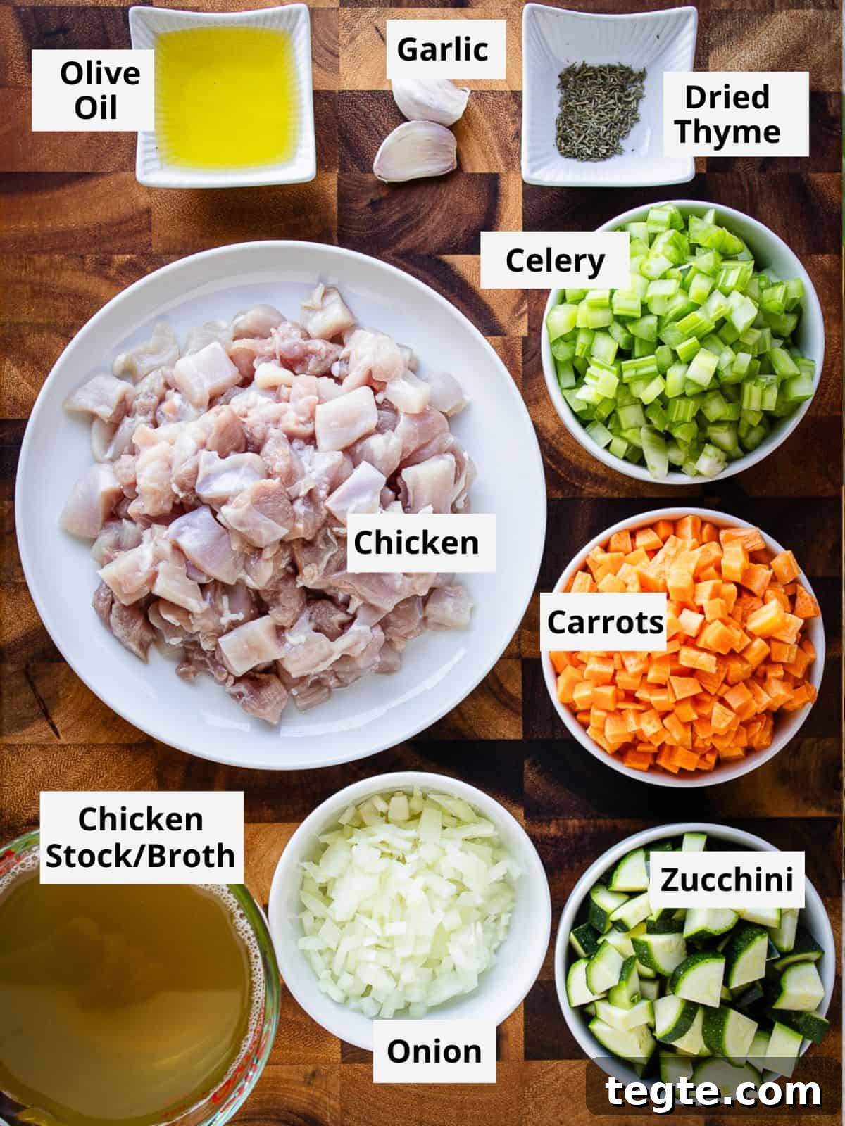 Hearty Homemade Chicken and Vegetable Soup Recipe 3 Ingredients for this recipe as in the recipe card.