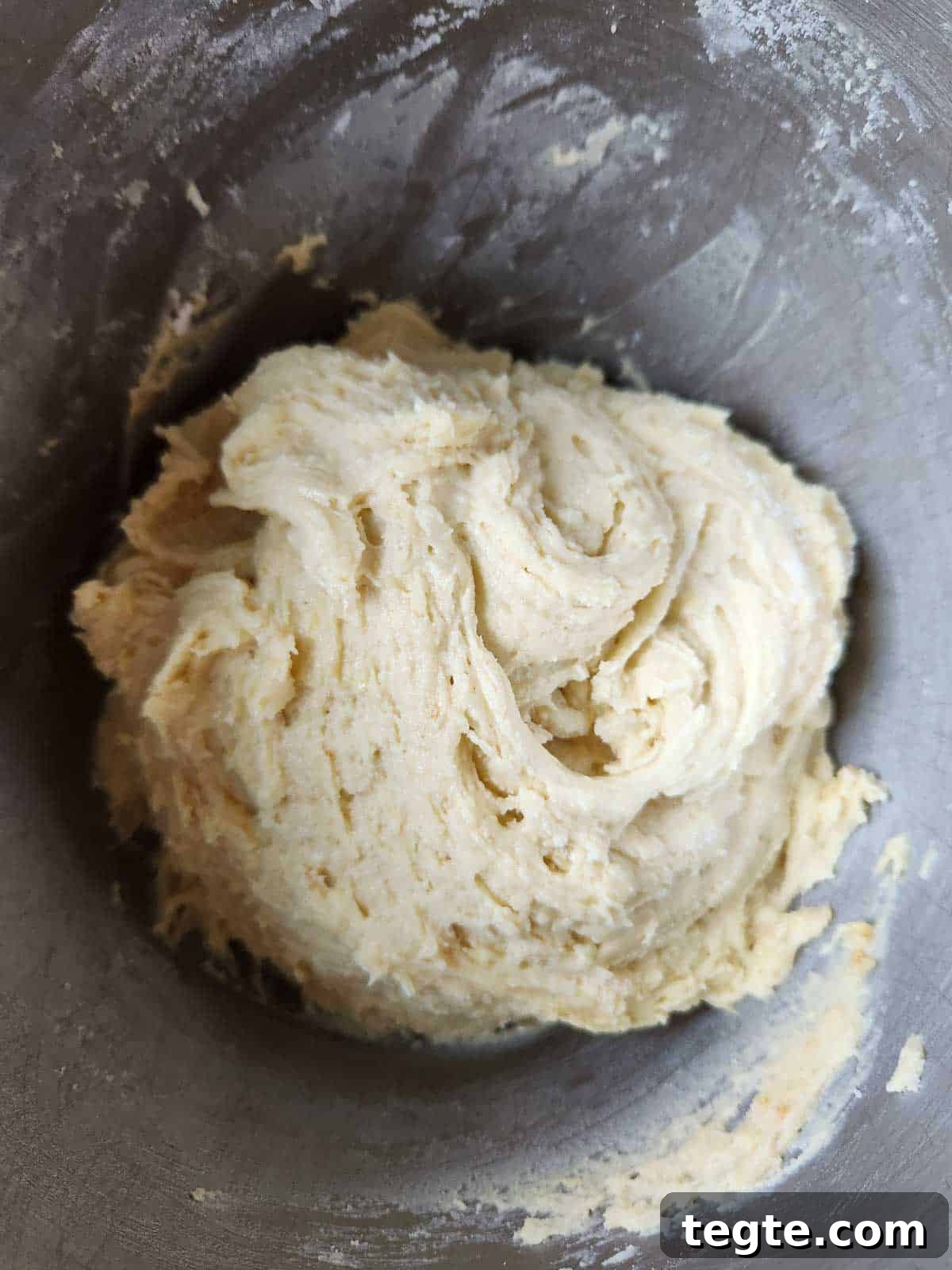 Italian Lemon Drop Cookies Recipe — Zesty Citrus Shortbread Tips 6 Finished dough in a bowl for lemon drop cookies.