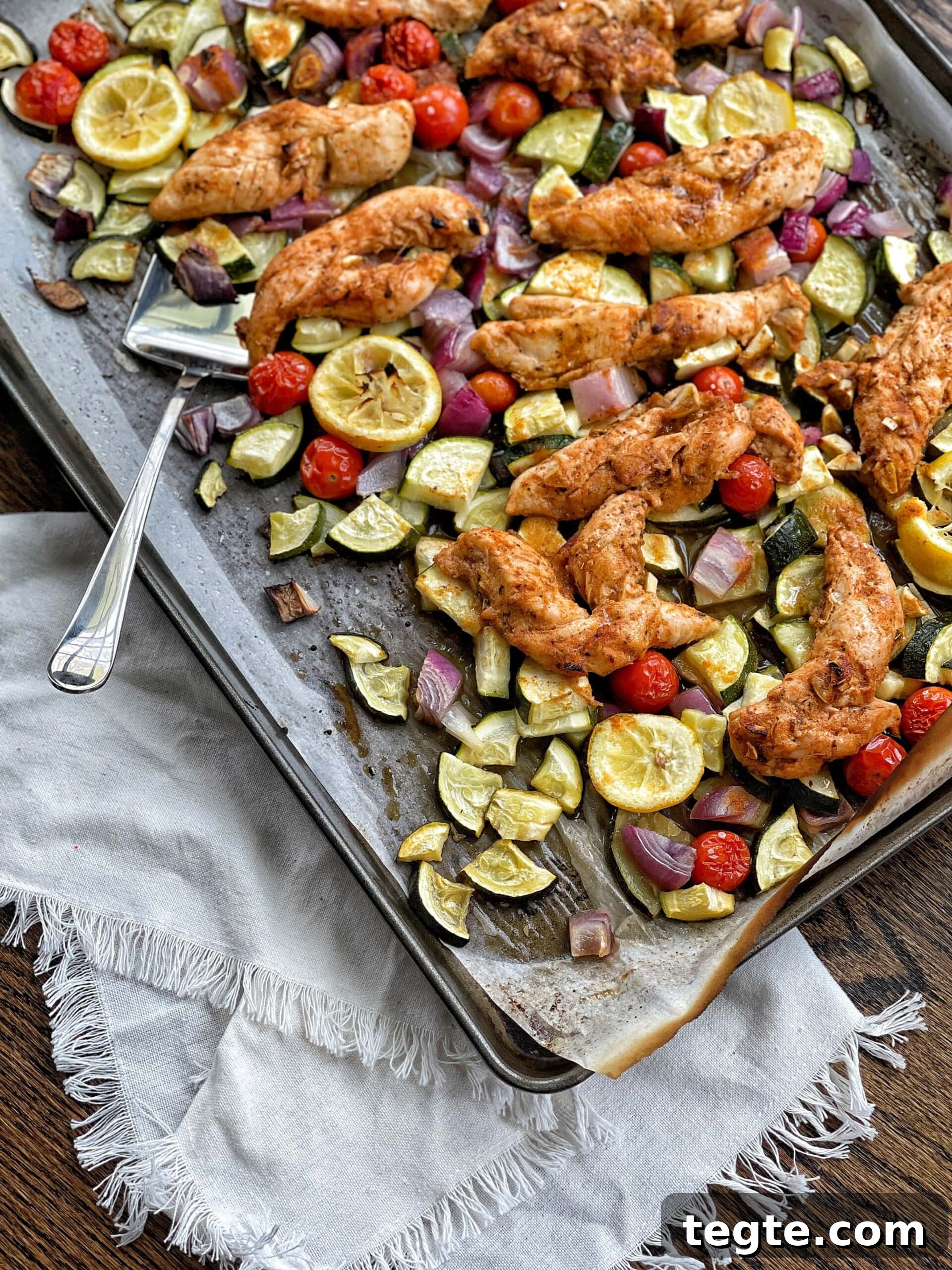 Sheet Pan Italian Chicken with Roasted Vegetables 2 sheet pan italian chicken and vegetables