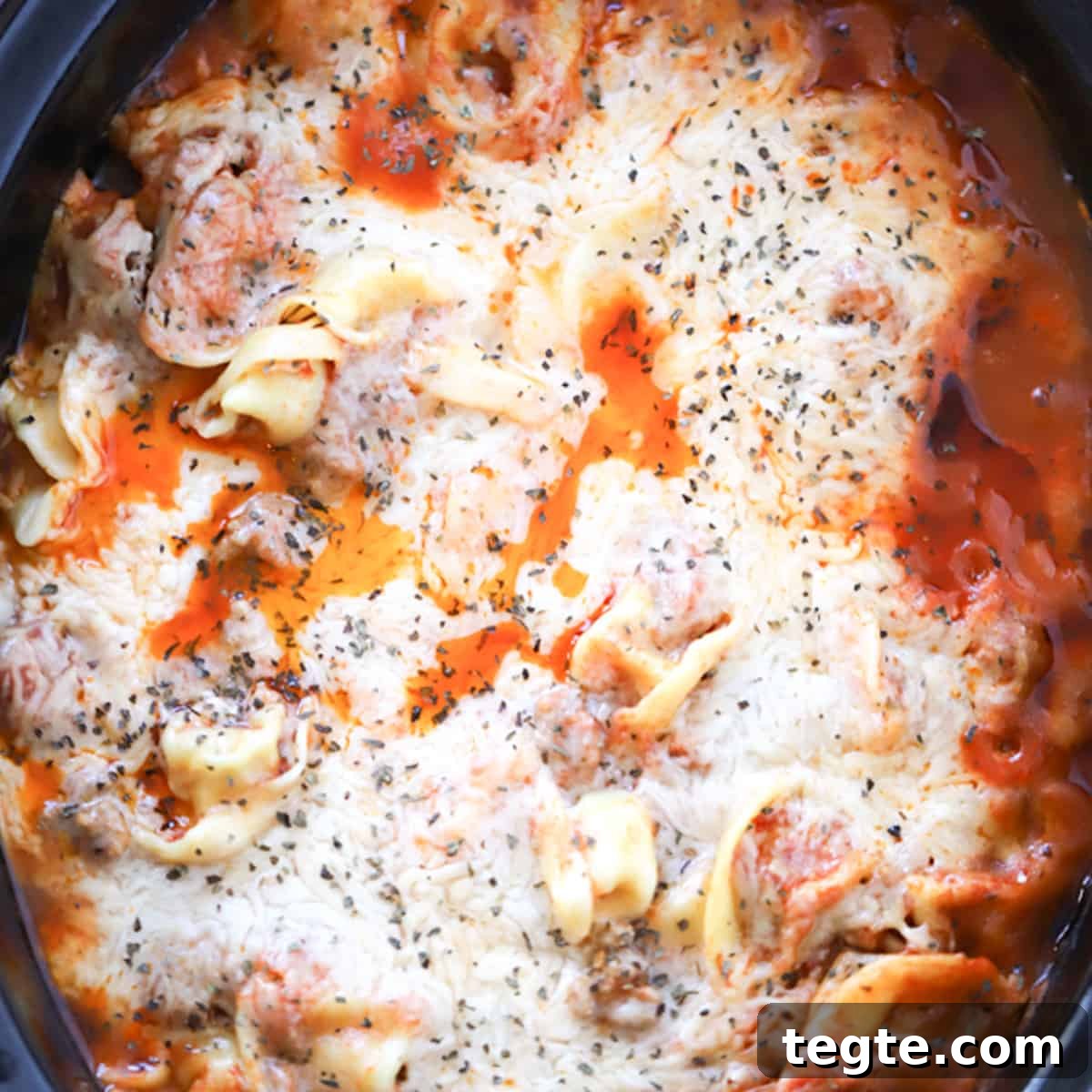 slow cooker tortellini pasta bake