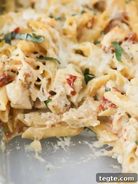 Marry Me Chicken Pasta Bake