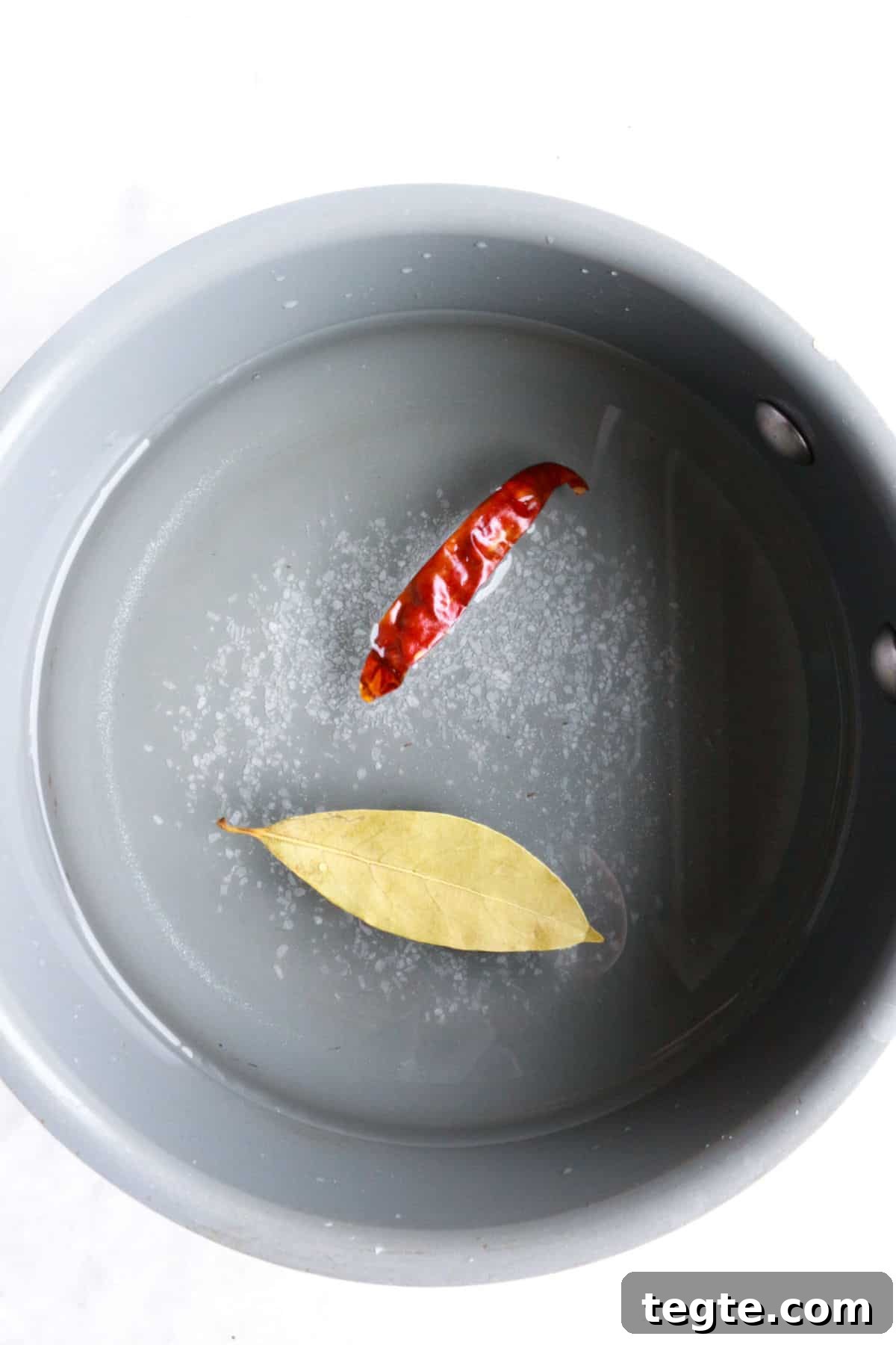Saucepan with brine for pickled onions