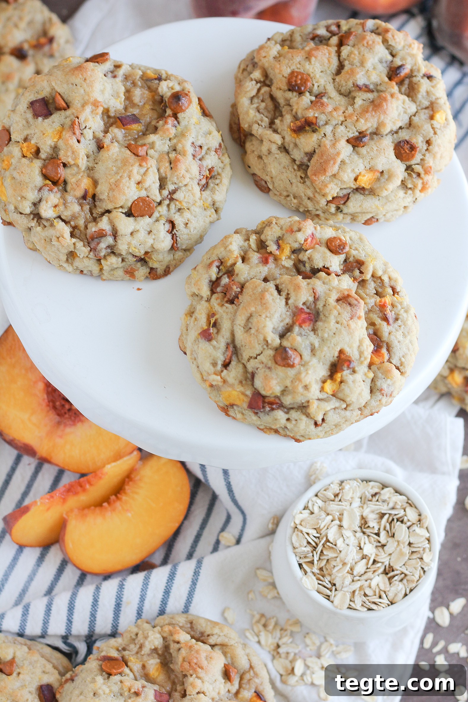 Peach ingredients and baking