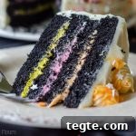 Black Velvet Layer Cake: Classic red velvet cake gets a spooky makeover in this black velvet edition perfect for Halloween!