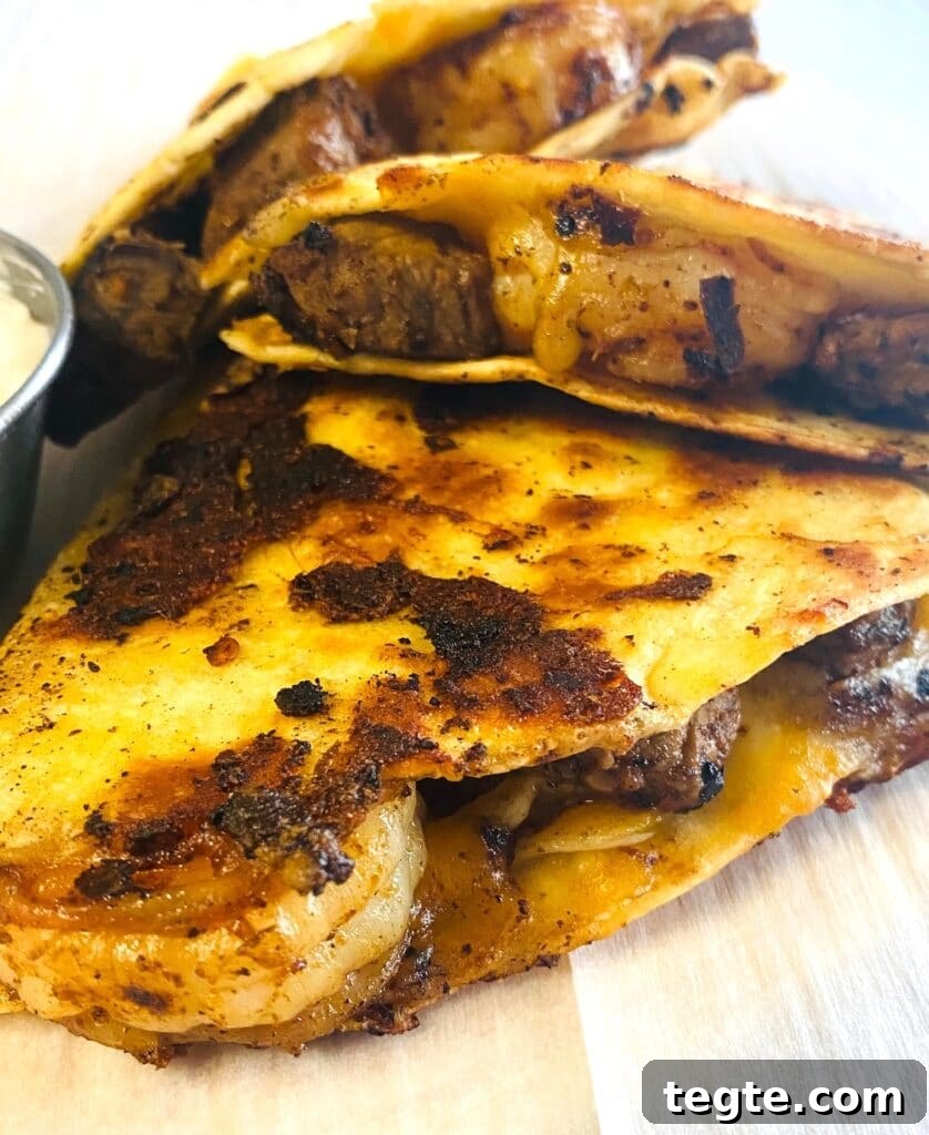 Blackstone Surf-and-Turf Quesadillas: Steak & Shrimp Grilled on a Flat Top 11 Blackstone Surf and Turf Quesadillas