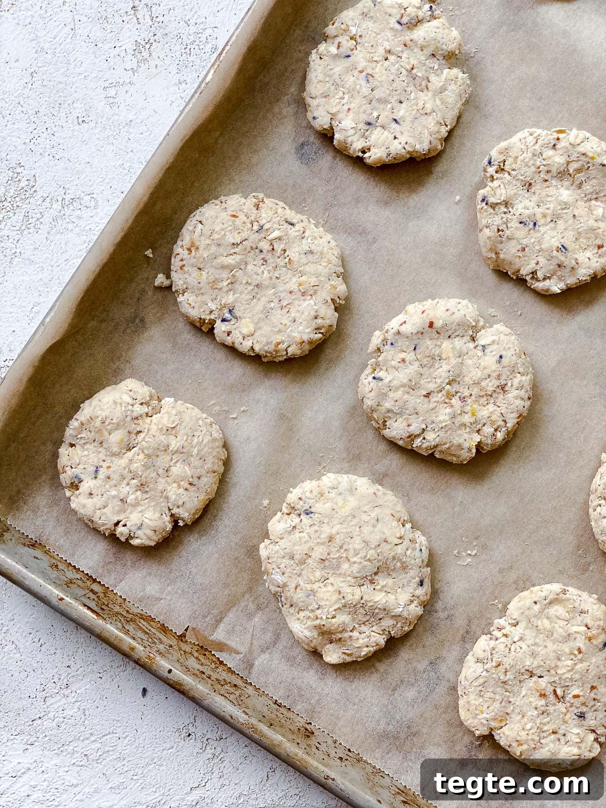 Lemon Lavender Cookie Recipe for Light, Fragrant Treats 8 process shot showing unbaked cookies on baking sheet