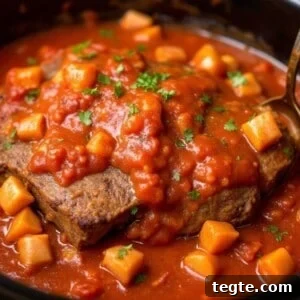 Savory Slow Cooker Italian Pot Roast Recipe 3 slow cooker italian style pot roast in crockpot