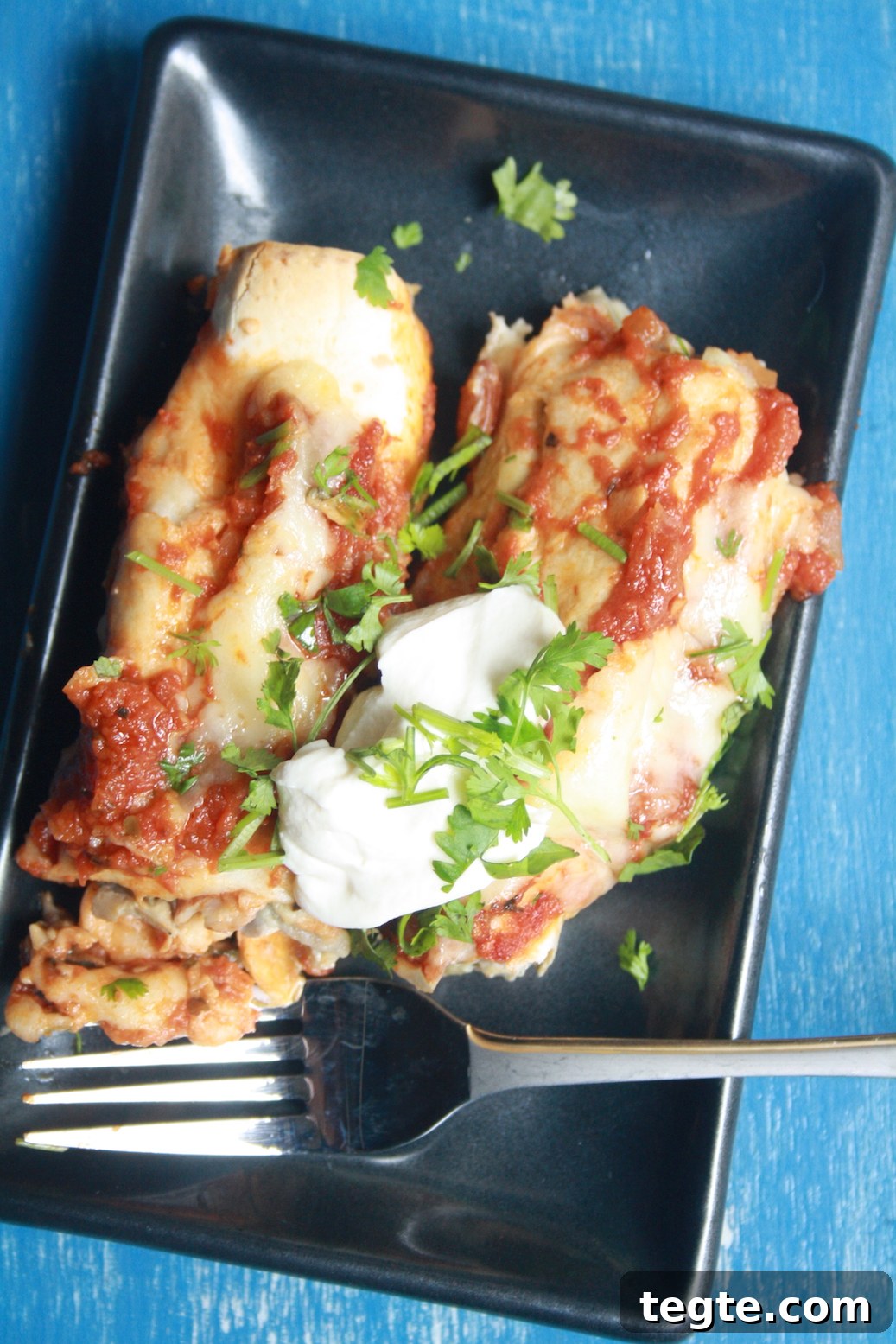 Spinach, Artichoke & Mushroom Enchiladas with Creamy Cheese Sauce 5 SpinachArtichokeEnchiladas5