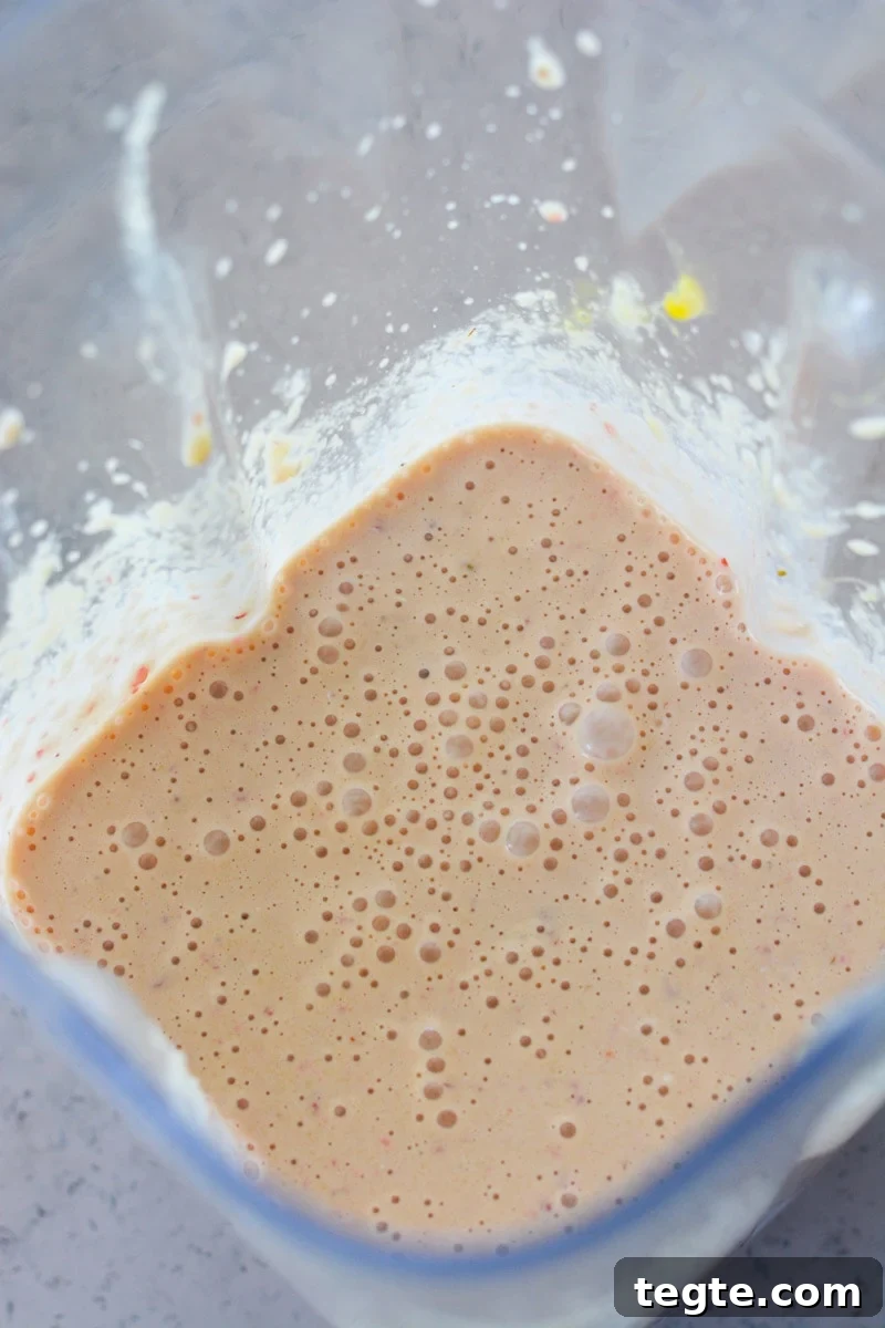 Low-Carb Keto Strawberry Pancakes – Gluten-Free Recipe 4 strawberry pancake batter in a blender