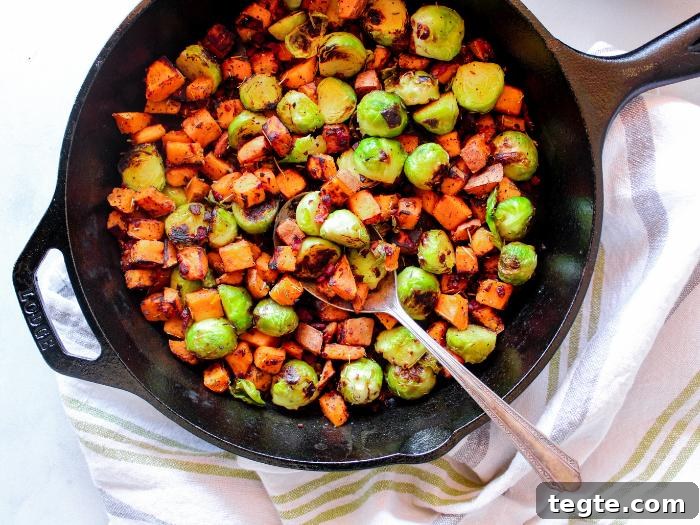 Sweet Potato Bacon Hash plated