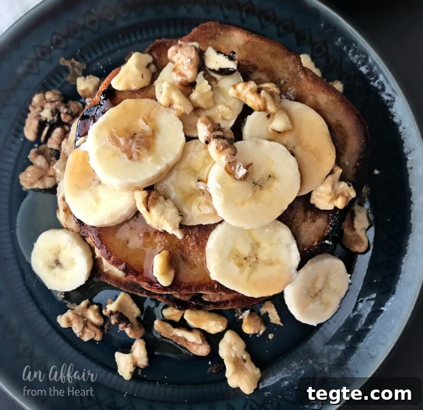 Fluffy Banana Bread Pancakes with Cinnamon and Maple Syrup 7 Banana Bread Pancakes