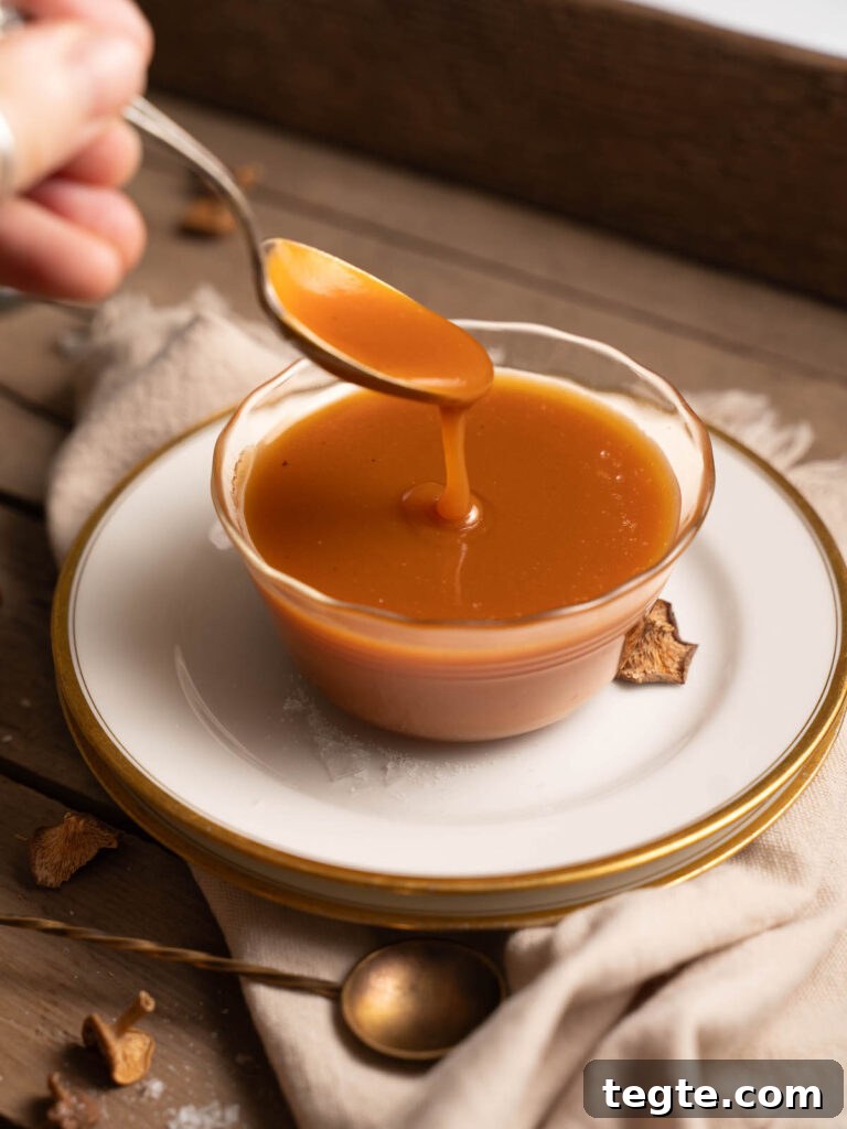 Candy Cap Mushroom Caramel Sauce Recipe 2 Candy cap caramel sauce in a small bowl