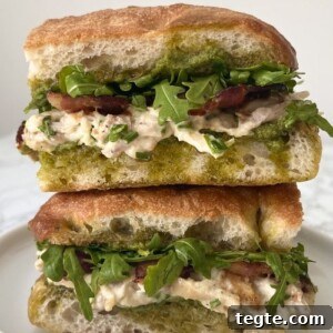 Roast Chicken, Bacon & Pesto Sandwich Recipe for Weeknights 2 Roast Chicken, Bacon And Pesto Sandwich