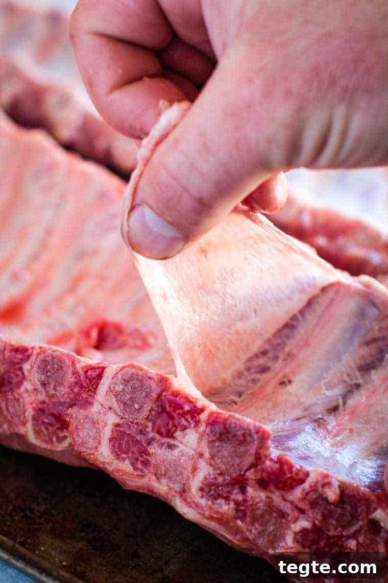 Rib Membrane being pulled off